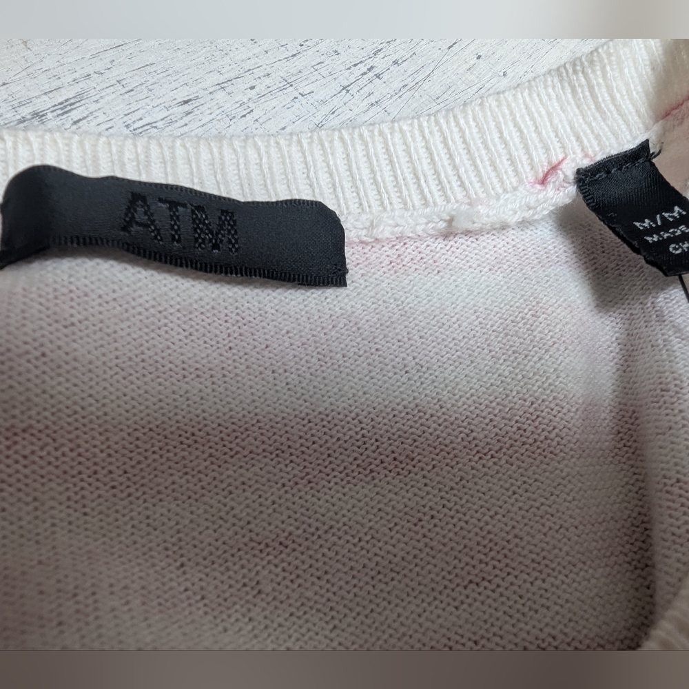 ATM - Cropped Striped Cotton and Cashmere-blend Top - Medium NWT - Picture 10 of 10